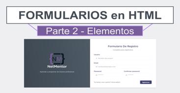 Elementos de formularios en HTML