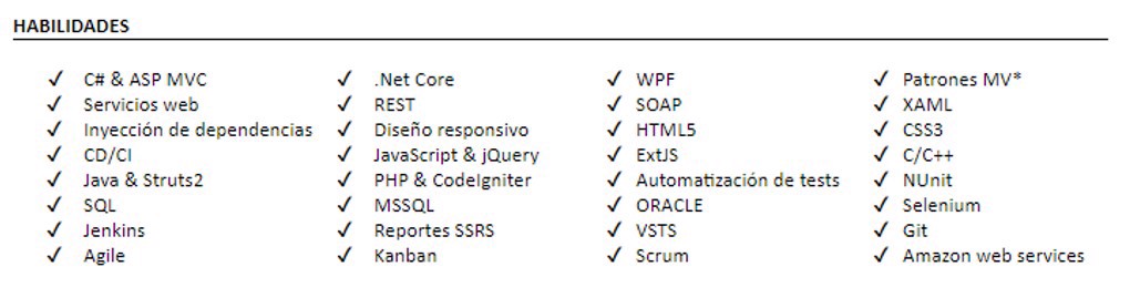 habilidades CV